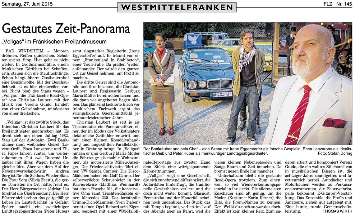 Zeitungsausschnitt: Gestautes Zeit-Panorama